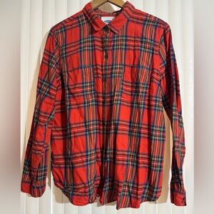 Old Navy Red and Blue Plaid Men's Shirt